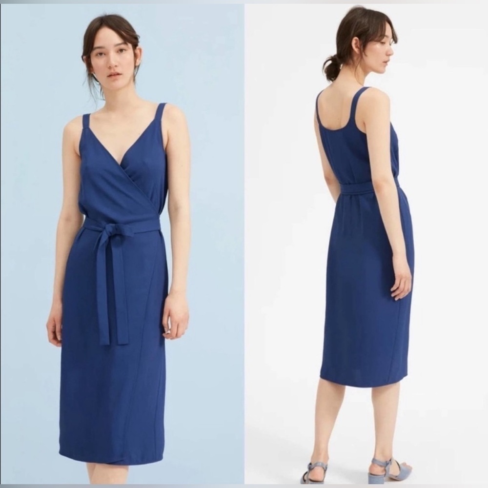Everlane Japanese GoWeave Tank Wrap Midi Dress, Size 4